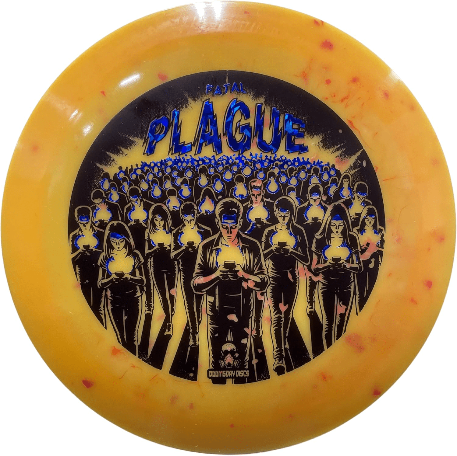 Fatal Plague disc golf disc with crowd graphic